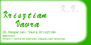 krisztian vavra business card