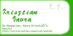 krisztian vavra business card